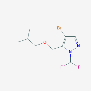 molecular formula C9H13BrF2N2O B2738649 4-bromo-1-(difluoromethyl)-5-(isobutoxymethyl)-1H-pyrazole CAS No. 1856089-39-8