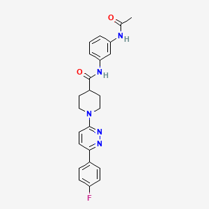 molecular formula C24H24FN5O2 B2738652 N-(3-acetamidophenyl)-1-(6-(4-fluorophenyl)pyridazin-3-yl)piperidine-4-carboxamide CAS No. 1105232-46-9