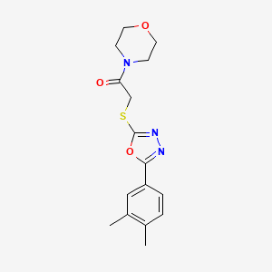 4-({[5-(3,4-Dimethylphenyl)-1,3,4-oxadiazol-2-yl]thio}acetyl)morpholine