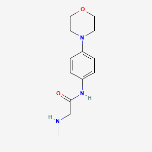 molecular formula C13H19N3O2 B2738663 2-(methylamino)-N-[4-(morpholin-4-yl)phenyl]acetamide CAS No. 875156-12-0