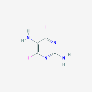 molecular formula C4H4I2N4 B2738668 4,6-Diiodopyrimidine-2,5-diamine CAS No. 2377034-69-8