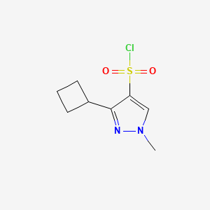 molecular formula C8H11ClN2O2S B2738673 3-环丁基-1-甲基-1H-吡唑-4-磺酰氯 CAS No. 2169086-17-1