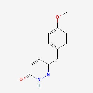 molecular formula C12H12N2O2 B2738682 6-(4-甲氧基苄基)-3-吡啶嗪醇 CAS No. 338753-01-8