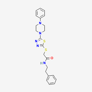 N-phenethyl-2-((5-(4-phenylpiperazin-1-yl)-1,3,4-thiadiazol-2-yl)thio)acetamide