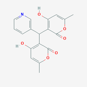 3,3'-(pyridin-3-ylmethylene)bis(4-hydroxy-6-methyl-2H-pyran-2-one)