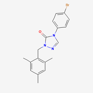 molecular formula C18H18BrN3O B2738687 4-(4-bromophenyl)-2-(mesitylmethyl)-2,4-dihydro-3H-1,2,4-triazol-3-one CAS No. 343373-36-4