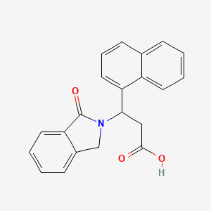 molecular formula C21H17NO3 B2738688 3-(1-naphthyl)-3-(1-oxo-1,3-dihydro-2H-isoindol-2-yl)propanoic acid CAS No. 439096-80-7