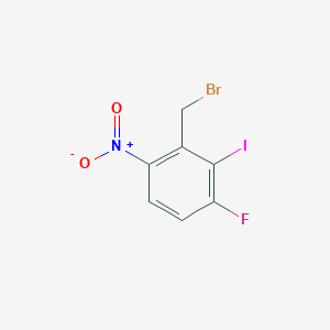 molecular formula C7H4BrFINO2 B2738693 2-(Bromomethyl)-4-fluoro-3-iodo-1-nitrobenzene CAS No. 2091653-09-5