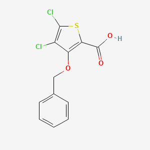 molecular formula C12H8Cl2O3S B2738694 3-(Benzyloxy)-4,5-dichlorothiophene-2-carboxylic acid CAS No. 1707727-88-5