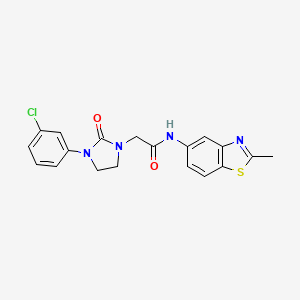 2-(3-(3-chlorophenyl)-2-oxoimidazolidin-1-yl)-N-(2-methylbenzo[d]thiazol-5-yl)acetamide