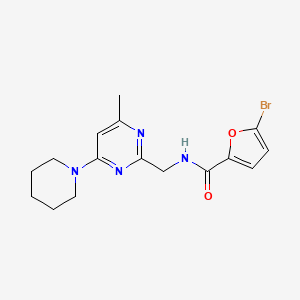 5-bromo-N-((4-methyl-6-(piperidin-1-yl)pyrimidin-2-yl)methyl)furan-2-carboxamide