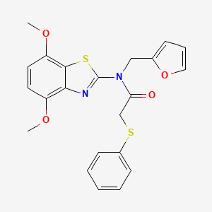 N-(4,7-dimethoxybenzo[d]thiazol-2-yl)-N-(furan-2-ylmethyl)-2-(phenylthio)acetamide