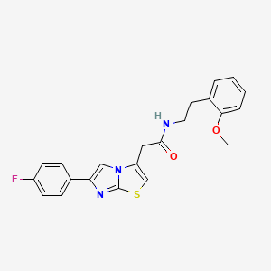 2-(6-(4-fluorophenyl)imidazo[2,1-b]thiazol-3-yl)-N-(2-methoxyphenethyl)acetamide