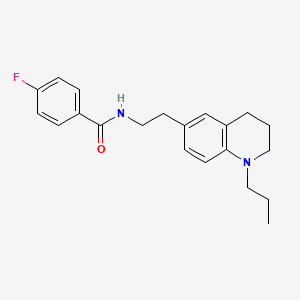 molecular formula C21H25FN2O B2738704 4-氟-N-(2-(1-丙基-1,2,3,4-四氢喹啉-6-基)乙基)苯甲酰胺 CAS No. 955592-16-2