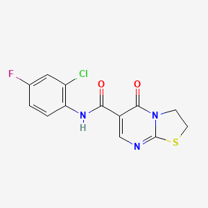 N-(2-chloro-4-fluorophenyl)-5-oxo-3,5-dihydro-2H-thiazolo[3,2-a]pyrimidine-6-carboxamide