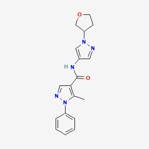 5-methyl-1-phenyl-N-(1-(tetrahydrofuran-3-yl)-1H-pyrazol-4-yl)-1H-pyrazole-4-carboxamide