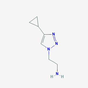 molecular formula C7H12N4 B2738723 2-(4-cyclopropyl-1H-1,2,3-triazol-1-yl)ethan-1-amine CAS No. 1566055-16-0