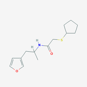 2-(cyclopentylthio)-N-(1-(furan-3-yl)propan-2-yl)acetamide