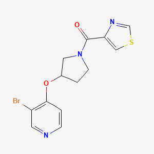 [3-(3-Bromopyridin-4-yl)oxypyrrolidin-1-yl]-(1,3-thiazol-4-yl)methanone