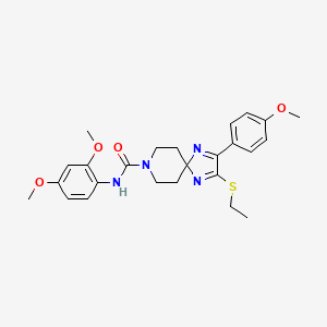 N-(2,4-dimethoxyphenyl)-2-(ethylthio)-3-(4-methoxyphenyl)-1,4,8-triazaspiro[4.5]deca-1,3-diene-8-carboxamide