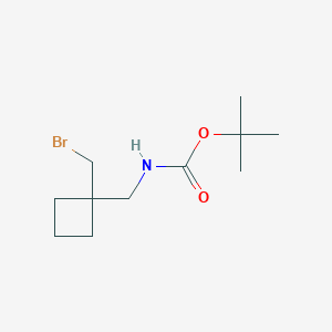 molecular formula C11H20BrNO2 B2738742 Tert-butyl N-[[1-(bromomethyl)cyclobutyl]methyl]carbamate CAS No. 2164473-56-5