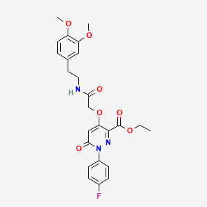 molecular formula C25H26FN3O7 B2738749 乙酸-4-(2-((3,4-二甲氧基苯乙基)氨基)-2-氧代乙氧基)-1-(4-氟苯基)-6-氧代-1,6-二氢吡啶-3-羧酸酯 CAS No. 899732-81-1