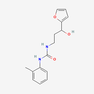 molecular formula C15H18N2O3 B2738762 1-(3-(Furan-2-yl)-3-hydroxypropyl)-3-(o-tolyl)urea CAS No. 1421449-45-7