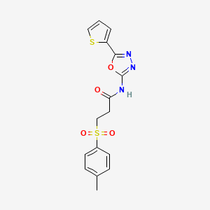 N-(5-(thiophen-2-yl)-1,3,4-oxadiazol-2-yl)-3-tosylpropanamide
