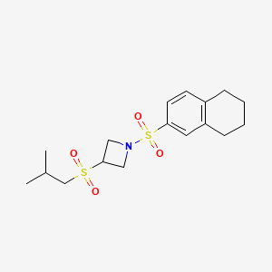 3-(Isobutylsulfonyl)-1-((5,6,7,8-tetrahydronaphthalen-2-yl)sulfonyl)azetidine