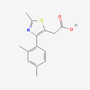 molecular formula C14H15NO2S B2738790 [4-(2,4-Dimethyl-phenyl)-2-methyl-thiazol-5-yl]-acetic acid CAS No. 553639-01-3