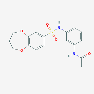 molecular formula C17H18N2O5S B2738792 N-[3-(3,4-dihydro-2H-1,5-benzodioxepine-7-sulfonamido)phenyl]acetamide CAS No. 941928-44-5