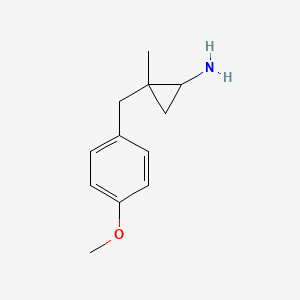 molecular formula C12H17NO B2738797 2-[(4-Methoxyphenyl)methyl]-2-methylcyclopropan-1-amine CAS No. 1340102-38-6