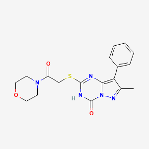 7-methyl-2-((2-morpholino-2-oxoethyl)thio)-8-phenylpyrazolo[1,5-a][1,3,5]triazin-4(3H)-one