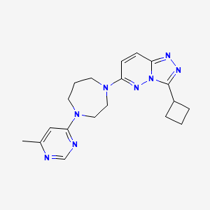 molecular formula C19H24N8 B2738805 3-Cyclobutyl-6-[4-(6-methylpyrimidin-4-yl)-1,4-diazepan-1-yl]-[1,2,4]triazolo[4,3-b]pyridazine CAS No. 2310205-28-6