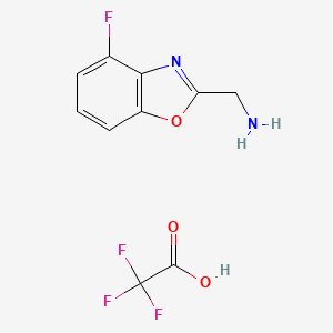 (4-Fluoro-1,3-benzoxazol-2-yl)methanamine, trifluoroacetic acid