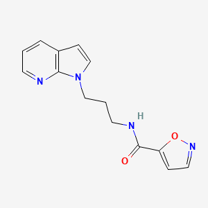 N-(3-(1H-pyrrolo[2,3-b]pyridin-1-yl)propyl)isoxazole-5-carboxamide