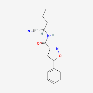 N-(1-cyanobutyl)-5-phenyl-4,5-dihydro-1,2-oxazole-3-carboxamide