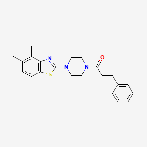 1-[4-(4,5-Dimethyl-1,3-benzothiazol-2-yl)piperazin-1-yl]-3-phenylpropan-1-one