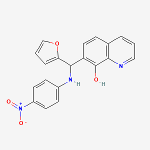 molecular formula C20H15N3O4 B2738819 7-(Furan-2-yl((4-nitrophenyl)amino)methyl)quinolin-8-ol CAS No. 308298-18-2