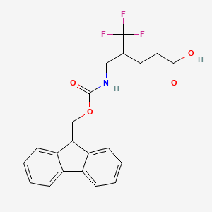 4-[({[(9H-fluoren-9-yl)methoxy]carbonyl}amino)methyl]-5,5,5-trifluoropentanoic acid