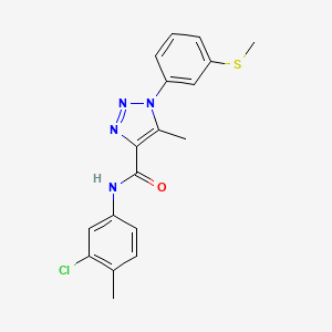 N-(3-chloro-4-methylphenyl)-5-methyl-1-[3-(methylsulfanyl)phenyl]-1H-1,2,3-triazole-4-carboxamide