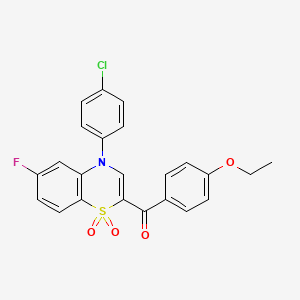 [4-(4-chlorophenyl)-6-fluoro-1,1-dioxido-4H-1,4-benzothiazin-2-yl](4-ethoxyphenyl)methanone