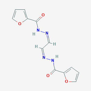 molecular formula C12H10N4O4 B273883 N'-{2-[2-(2-furoyl)hydrazono]ethylidene}-2-furohydrazide 