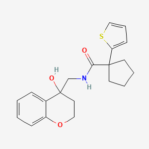 N-((4-hydroxychroman-4-yl)methyl)-1-(thiophen-2-yl)cyclopentanecarboxamide