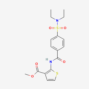 Methyl 2-[[4-(diethylsulfamoyl)benzoyl]amino]thiophene-3-carboxylate