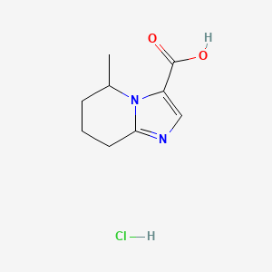 molecular formula C9H13ClN2O2 B2738874 5-甲基-5H,6H,7H,8H-咪唑并[1,2-a]吡啶-3-羧酸盐酸盐 CAS No. 1955539-69-1
