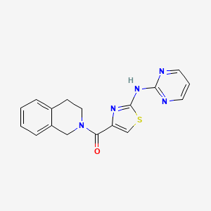 (3,4-dihydroisoquinolin-2(1H)-yl)(2-(pyrimidin-2-ylamino)thiazol-4-yl)methanone