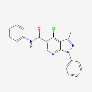 4-chloro-N-(2,5-dimethylphenyl)-3-methyl-1-phenyl-1H-pyrazolo[3,4-b]pyridine-5-carboxamide