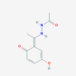 molecular formula C10H12N2O3 B273889 N'-[(1E)-1-(3-hydroxy-6-oxocyclohexa-2,4-dien-1-ylidene)ethyl]acetohydrazide 