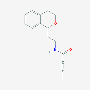 molecular formula C15H17NO2 B2738890 N-[2-(3,4-Dihydro-1H-isochromen-1-yl)ethyl]but-2-ynamide CAS No. 2411315-15-4